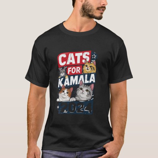 T-shirt Conception de chats mignonnes pour Kamala Chat Dam (Devant)