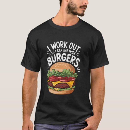 T-shirt Conception de cheeseburger de restauration rapide (Devant)