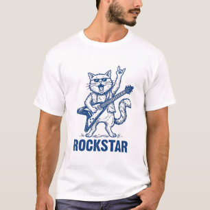 T-shirt Conception de chemise à gravure vintage Rockstar C