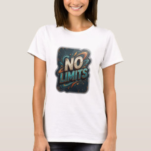 T-shirt Conception de chemise argentée frappante SANS LIMI