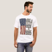 T-shirt Conception de chemise de citation de drapeau vinta (Devant entier)