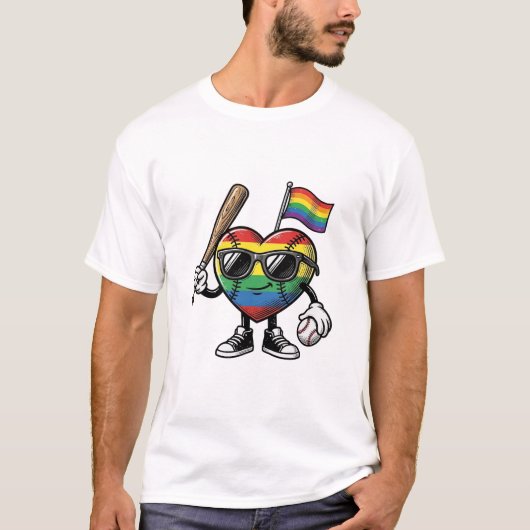 T-shirt Conception de chemise de fierté de baseball de coe (Devant)