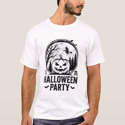 T-shirt Conception de chemise de sorcière de citrouille de (Devant)