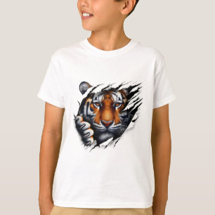 T-shirt Conception de chemise de visage de tigre d'esprit