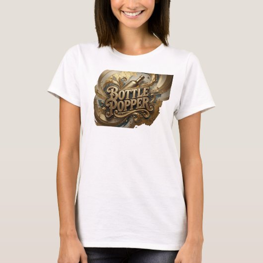 T-shirt Conception de chemise Dynamic Orange BOTTLE POPPER (Devant)