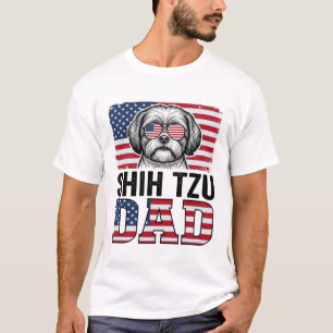 T-shirt Conception de chemise pour chien patriotique père