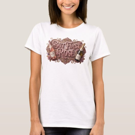 T-shirt Conception de chemise rose accrocheuse MAIS D'ABOR (Devant)