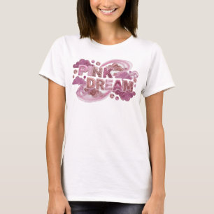T-shirt Conception de chemise rose dynamique RÊVE ROSE