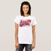 T-shirt Conception de chemise rose Statement Pink LIVE PIN (Devant entier)