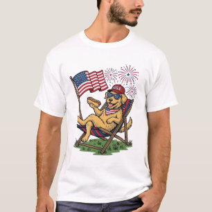 T-shirt Conception de chemise USA chats patriotiques vinta