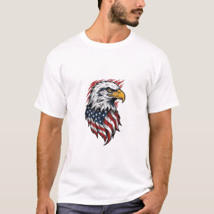 T-shirt Conception de chemise vectorielle aigle patriotiqu