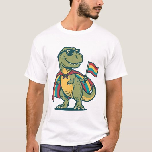 T-shirt Conception de chemise vectorielle de dinosaure de (Devant)