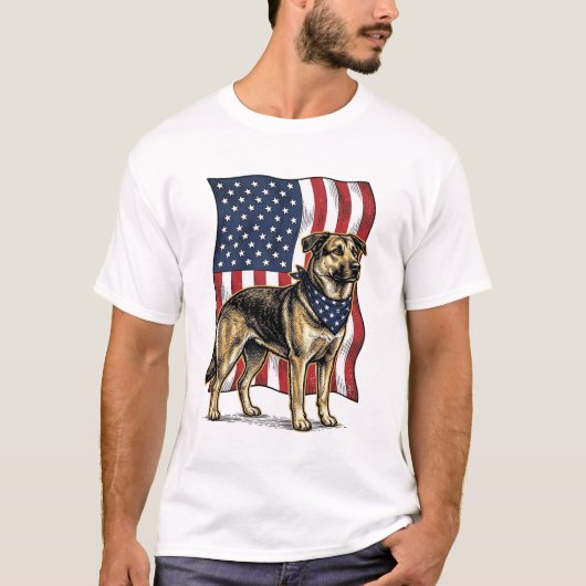 T-shirt Conception de chemise vectorielle de drapeau de ch (Devant)