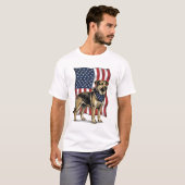 T-shirt Conception de chemise vectorielle de drapeau de ch (Devant entier)
