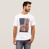 T-shirt Conception de chemise vectorielle du drapeau améri (Devant entier)