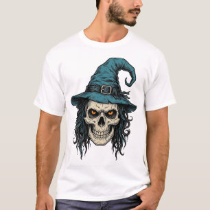 T-shirt Conception de chemise vectorielle Halloween crâne