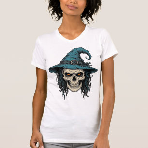 T-shirt Conception de chemise vectorielle Halloween crâne