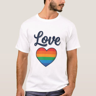 T-shirt Conception de chemise vectorielle Love Rainbow Hea