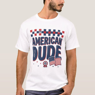 T-shirt Conception de chemise vintage patriotique mec amér