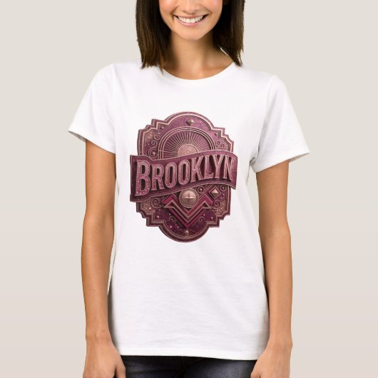 T-shirt Conception de chemise violette Sharp BROOKLYN (Devant)