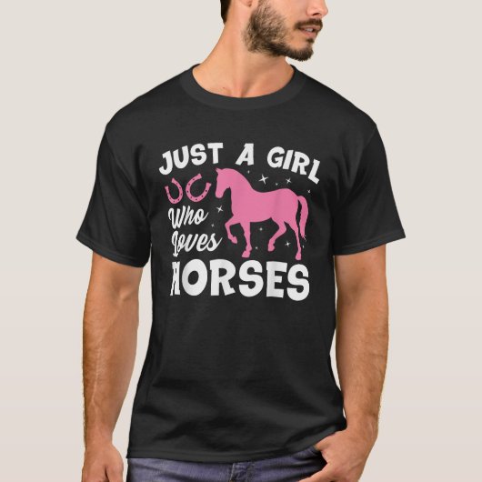 T-shirt Conception de cheval mignonne pour femmes filles é (Devant)