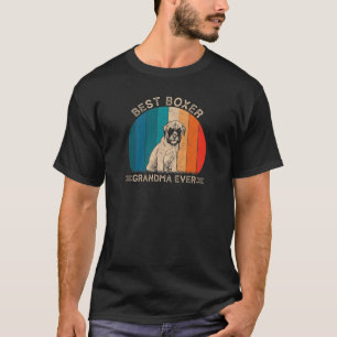 T-shirt Conception De Chien De Boxe Rétro Pour Grandma Fun