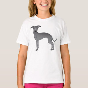 T-shirt Conception de chien de dessin animé mignon Greyhou