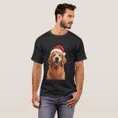 T-shirt conception de chien de Noël (Devant entier)