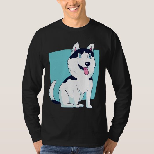 T-shirt Conception de Chien Husky Cute (Devant)