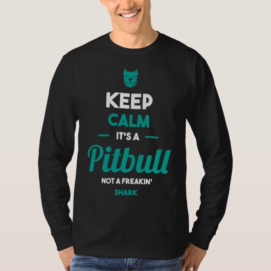 T-shirt Conception de chien Pitbull (Devant)