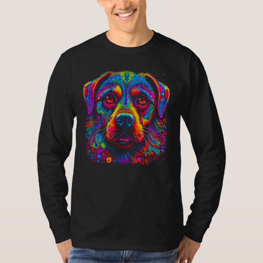 T-shirt Conception de chien Rottweiler mignon (Devant)