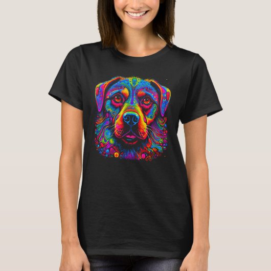 T-shirt Conception de chien Rottweiler mignon (Devant)