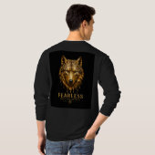 T-shirt Conception de citation d'animal loup intrépide 🐺 (Dos entier)