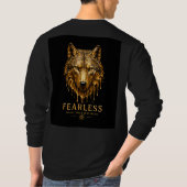 T-shirt Conception de citation d'animal loup intrépide 🐺 (Dos)