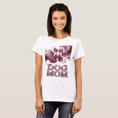 T-shirt Conception de citation de MAMAN CHIEN rose chic (Devant entier)
