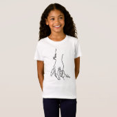 T-Shirt Conception de citation de signe de main d'art de l (Devant entier)