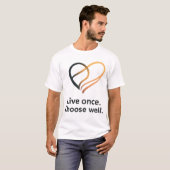 T-shirt Conception de citation de vie intentionnelle (Devant entier)