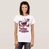 T-shirt Conception de citation de vin rose iconique requis (Devant entier)