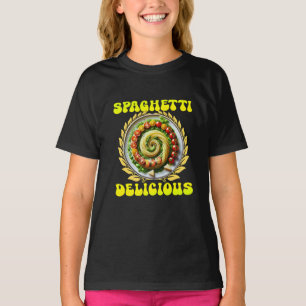 T-shirt conception de citation délicieuse de spaghettis dr