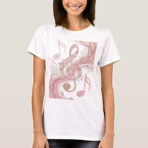 T-shirt Conception de citation Edgy Silver MUSIC IN THE AI