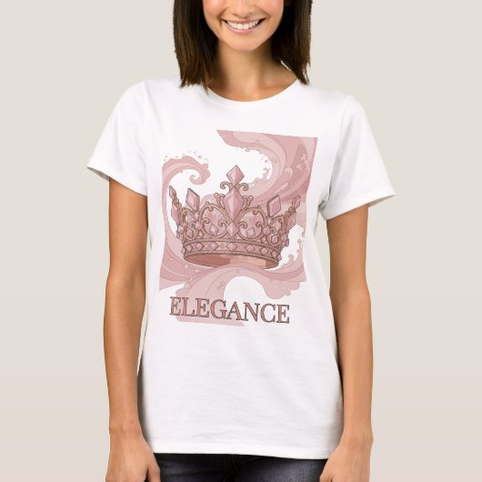 T-shirt Conception de citation ELEGANCE Rose Cool (Devant)