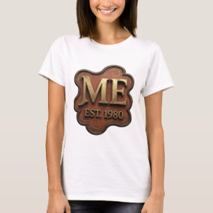 T-shirt Conception de citation Fresh Gold ME EST 1980