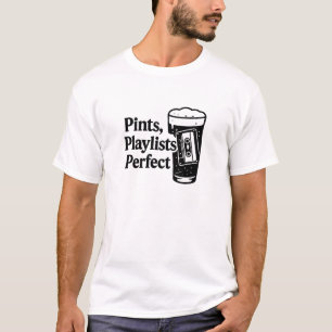 T-shirt Conception de citation musicale sur cassette noire