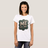 T-shirt Conception de citation Sharp Gold ME EST 2001 (Devant entier)