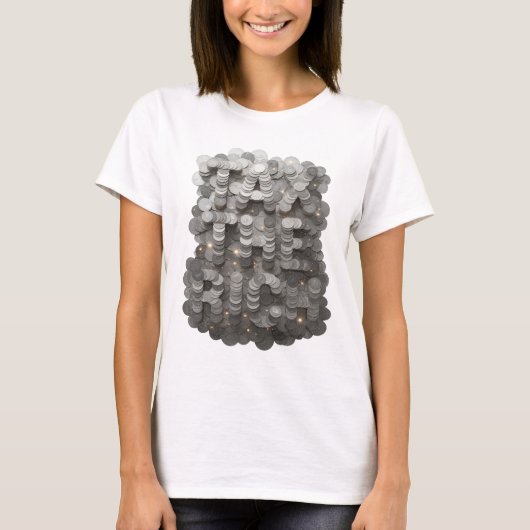T-shirt Conception de citation TAX THE RICH Gris Croquant (Devant)