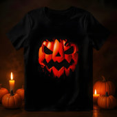 T-shirt Conception de citrouille 3D Halloween. Jaillit du