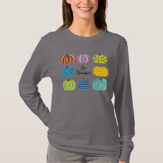 T-shirt Conception de citrouille colorée