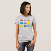 T-shirt Conception de citrouille colorée (Devant entier)