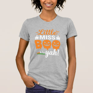 T-shirt Conception de citrouille Halloween Little Miss Boo