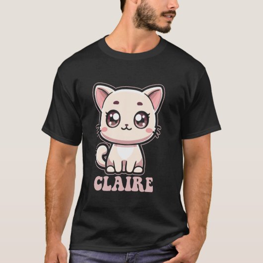 T-shirt Conception de Claire Kitty Chat Mignon pour les Fi (Devant)